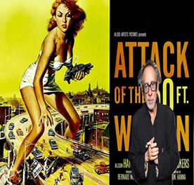 Tim Burton réalisera le remake de “L’attaque de la femme de 50 pieds” pour Warner Bros
